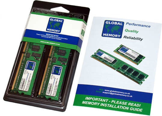 2GB (2 x 1GB) DDR2 400MHz PC2-3200 240-PIN ECC REGISTERED DIMM (RDIMM) MEMORY RAM KIT FOR SERVERS/WORKSTATIONS/MOTHERBOARDS (2 RANK KIT NON-CHIPKILL)